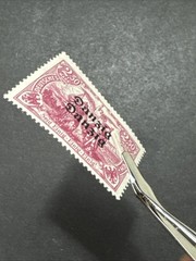 1920 Free City Of Danzig 2.5 Reichsmarko Double Overprint Danzig Rare Old Stamp