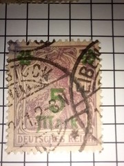 Germany Deutsches Reich Germania Mixed Page Flugpost Inflation Used Stamps