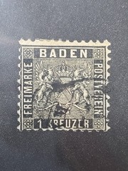 Joystamp: Germany State Baden SC# 15 Black Used Perf 10 CV$88
