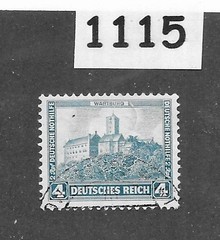 Used Stamp B44 1932 PF04 + 02 Wartburg castle German Republic #1115
