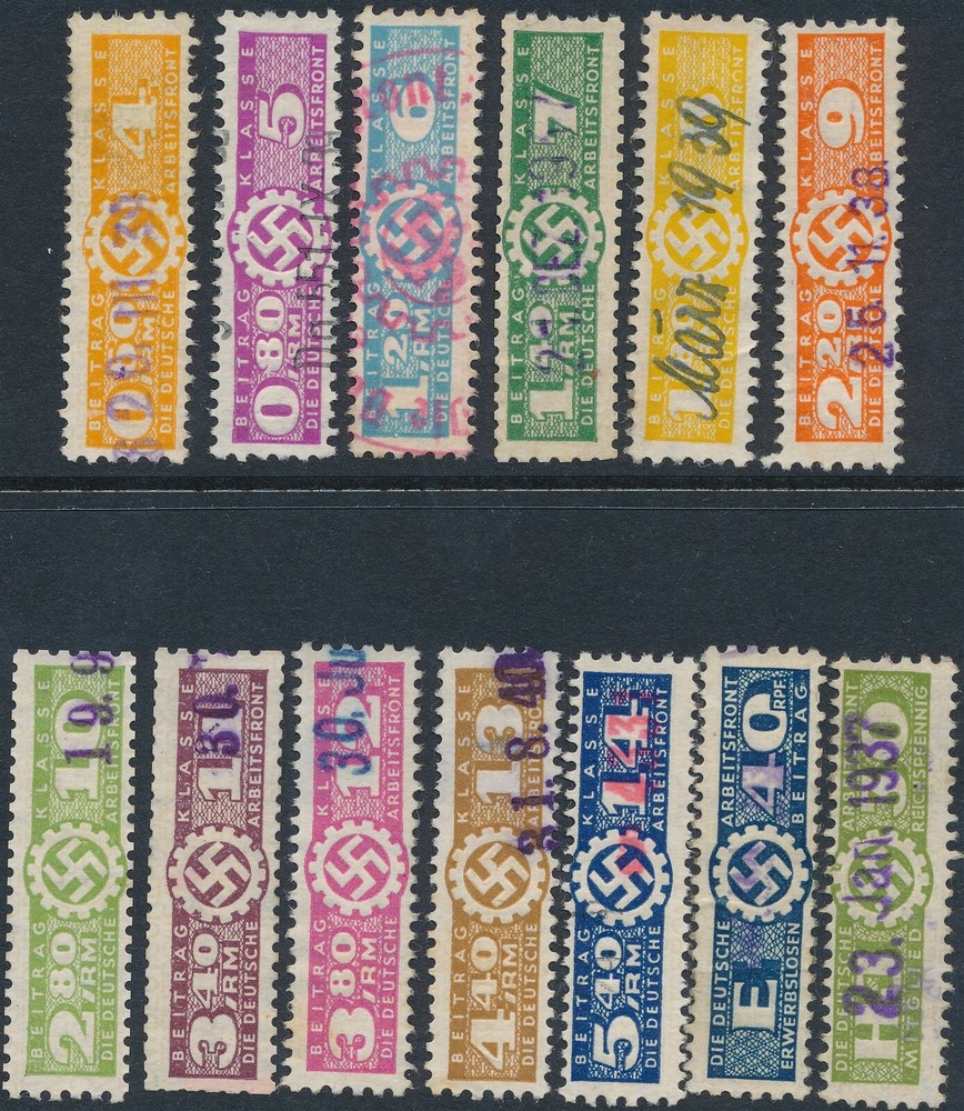 Stamp Germany Revenue WWII Fascism War Era War DAF C Selection Used