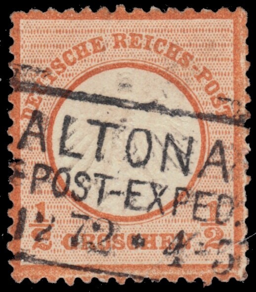 GERMANY 3 – Imperial Eagle „1872 Red Orange – Small Shield“ (pc12927)