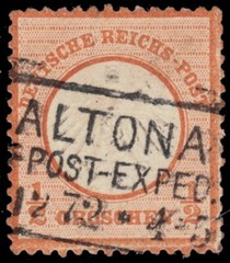 GERMANY 3 – Imperial Eagle „1872 Red Orange – Small Shield“ (pc12927)