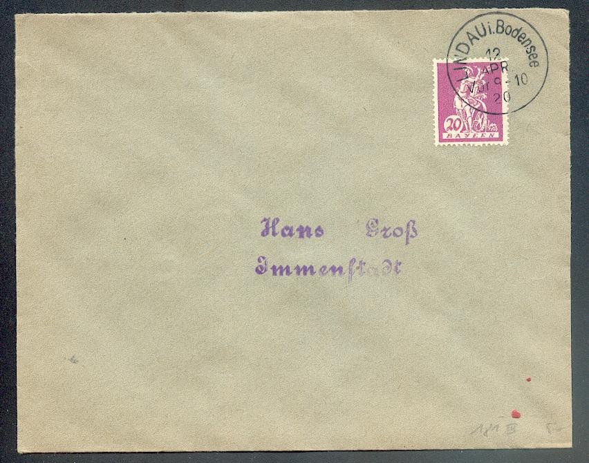 Bayern 181III ABART On Cover (y71800)