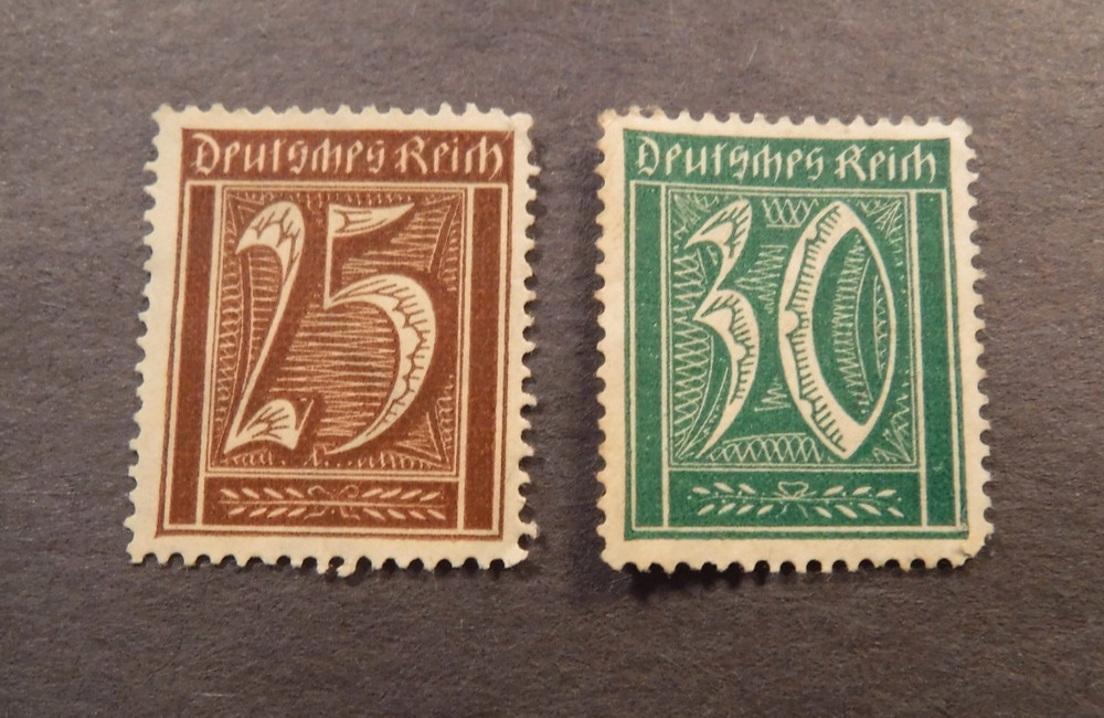 Scott#164 & 165, 1922, 25 & 30, pf. , Germany Stamp. MNG (Appears Unused)