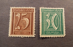 Scott#164 & 165, 1922, 25 & 30, pf. , Germany Stamp. MNG (Appears Unused)