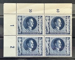 1943 German stamps block – 54th Birthday of A. Hitler 8+22 rpf MNH /BL47