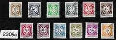 Stamp set Sc O1-12 / WWII German BaM Occupation Third Reich Officials #2309a