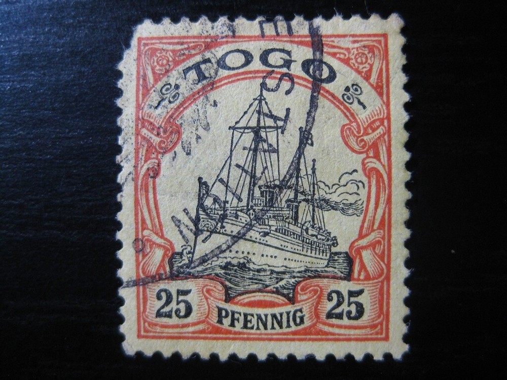 TOGO GERMAN COLONY Mi. #11 used Kaiser Yacht stamp w/ scarce „Station“ cancel!