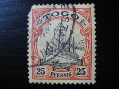 TOGO GERMAN COLONY Mi. #11 used Kaiser Yacht stamp w/ scarce „Station“ cancel!