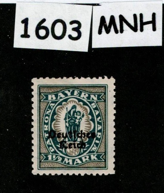 MNH stamp Sc 268 German Republic Bavaria Bayern 1920 Overprint #1603