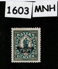MNH stamp Sc 268 German Republic Bavaria Bayern 1920 Overprint #1603