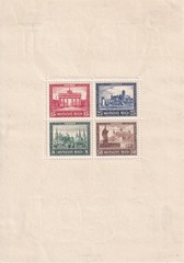 Stamp Germany Reich Mi 446-9 Sheet 1930 Iposta Brandenburg Gate MH