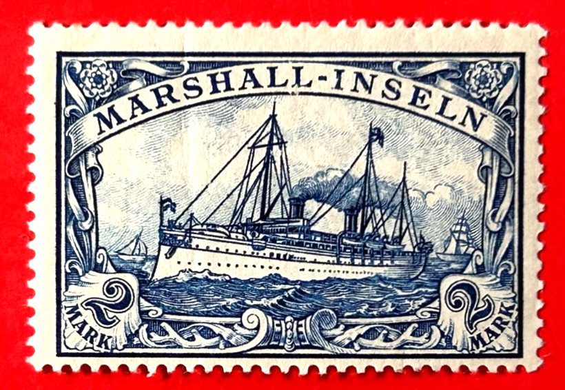 MARSHALL ISLANDS GERMANY Sc#23 Kaiser’s Yacht Mint VLH mark OG VF (16-253)