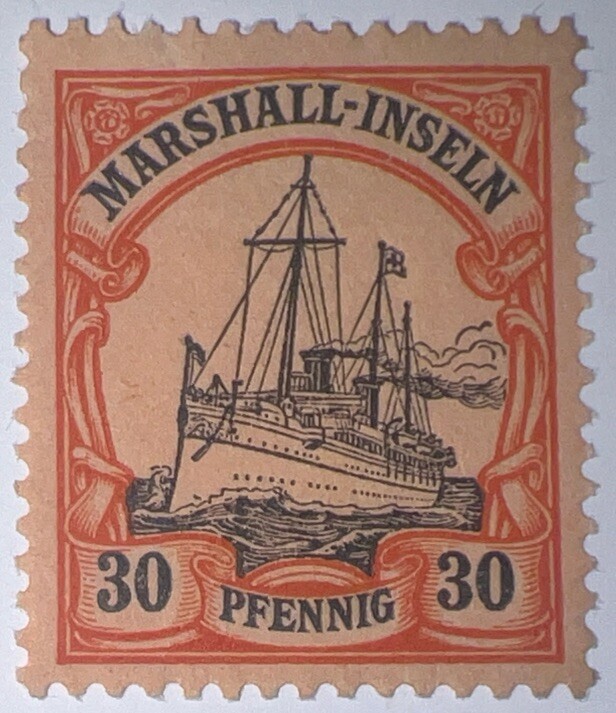 Travelstamps: GERMANY MARSHALL ISLANDS STAMPS Kaiser’s Yacht Mint OG H UNWMK 30p