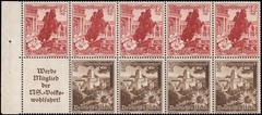 Germany #B123a MNH VF booklet pane of 9 + label