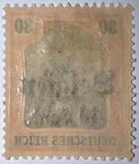 Travelstamps: Germany Offices in Belgium Stamps 30pf w/ 40c OP MOGH Wmk
