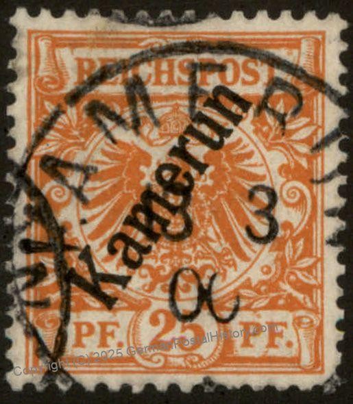 Germany 1900 Kamerun Camerouns Africa Colony 25pf Mi5a Used 104715