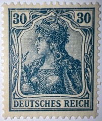 Travelstamps: Germany Stamps Mi:#144 – 30pf Mint Og Ng WMK MOGNH