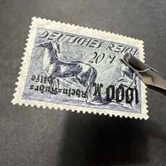 1923 German Realm 20+1000 Reichsmark MNH Surcharge Inverted Collectible Stamp