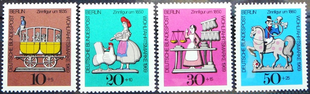 Germany Berlin stamps – Tin Toy_1969 – MNH.