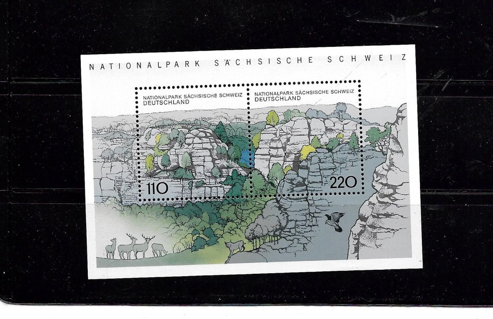 GERMANY SC#2009A 1998 NATIONAL PARKS SOUVENIR SHEET MNH XF OLD BEAUTIFUL STAMPS