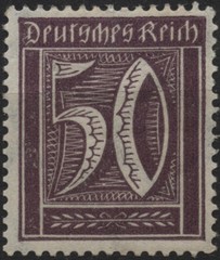 Germany 1921 166,167,170 40,50,75pf numerals, wmk 126 network, mint hinged