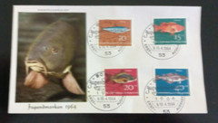 Germany 1964 FDC First Day Cover Jugendmarken Fish