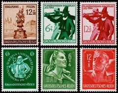 Germany Scott B270, B278-B279, B280, B281-B282 (1944) Mint NH VF C