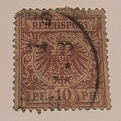 1889-1900 German Empire Reichspost 10 Pf Set Of 3 Dif. Shades And 20pf Mi 47 &48