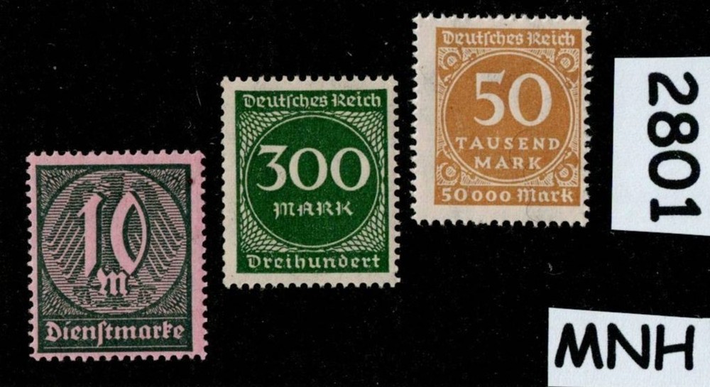 MNH stamps Pre 1930 German Republic Hyper Inflation stamps #2801