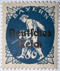 Travelstamps: 1920 German Republic Bavaria Bayern Sc# 265, Mint,Og, Never Hinged