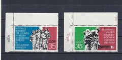 DDR MNH ** 1981-2 S 1582-3 Memorials-left corner margin