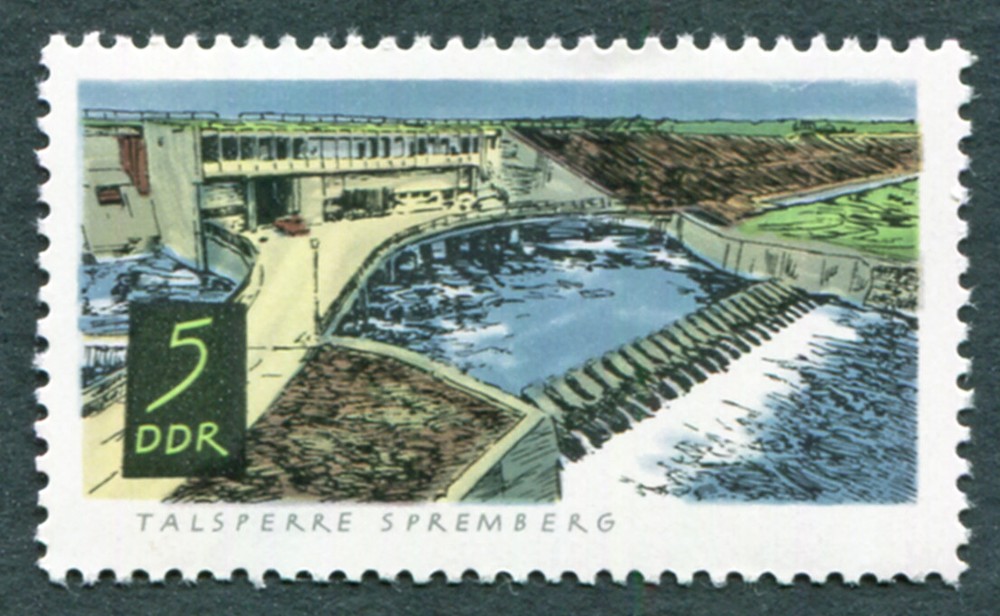 GERMANY East DDR 1968 5pf SGE1121 mint MNH FG Post-War Dams Spremberg #B04