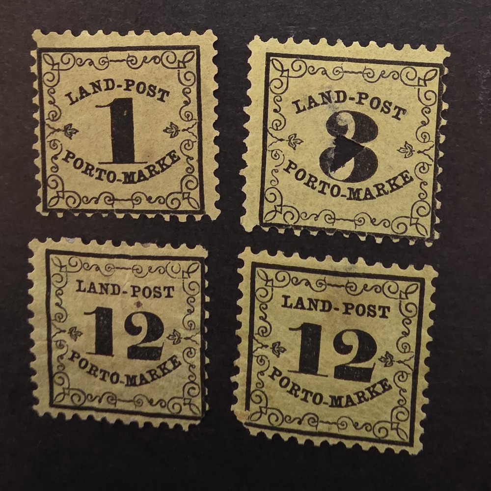 BADEN Germany Postage Due Stamp Lot LJ1 LJ2 LJ3 Used Unused Faults T24053