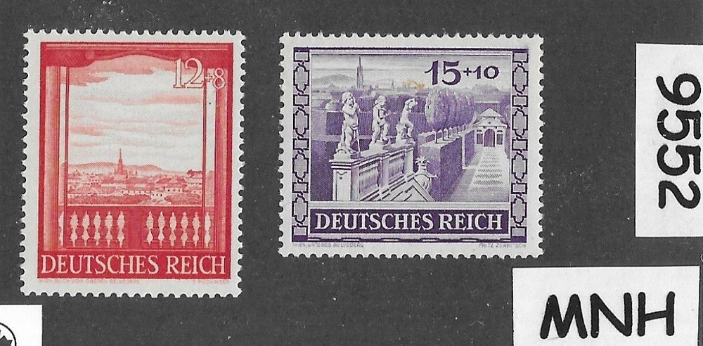 MNH Germany stamp set B198 – 199 / Third Reich 1941 Vienna Austria Fair #9552