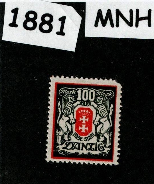 MNH stamp Sc 107 Gdansk Poland Danzig 1923 Germany post WWI #1881