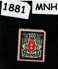 MNH stamp Sc 107 Gdansk Poland Danzig 1923 Germany post WWI #1881