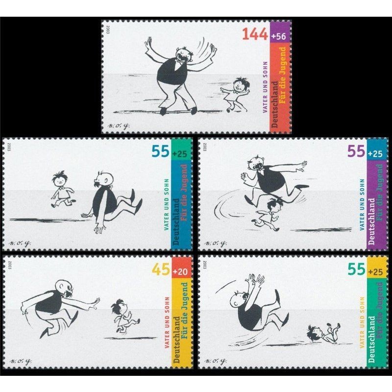 Federal 2003, Mich. No.: Block 63 ** (2349-53) all individual stamps