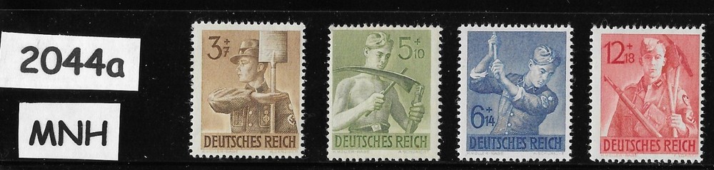 MNH stamp set B237-B240 WWII Germany Hitler youth Reich Labor corp #2044a