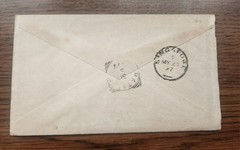 1897 India Stamped Envelope two Annas Queen Elizabeth cover to Bavaria, Germany.