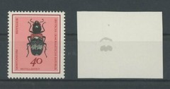 GERMANY GDR DDR PH INSECTS 1968 PHASENDRUCK BEETLE PROOF IMPERF RARE!! /m1854