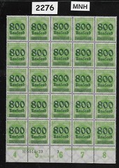 MNH Stamp block Overprint 800K over 300 Mark Sc 264 German Republic 1923 #2276