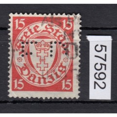 Danzig stamped COMPANY PERFIN Eugen Davidson