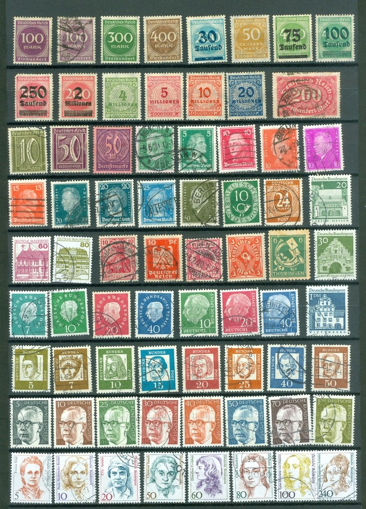 Germany. 1920-1980is. Lot 71 Different. Inflation-Politicians-Women-Culture.