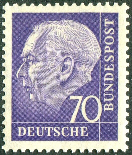 Lot No. 263 x W Heuss II Mint Never Hinged 70 Pfennig Germany MNH