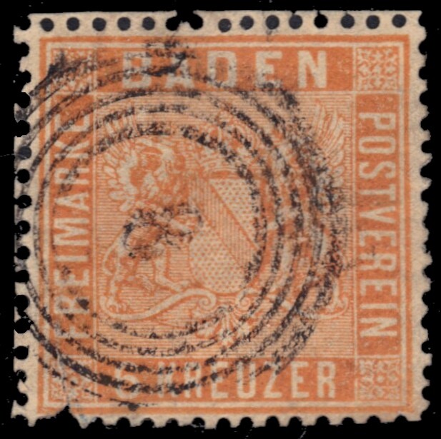 BADEN 13 – Coat of Arms „1861 Red Orange“ (pc11895)