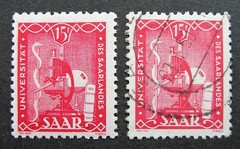 Saar Germany 1949 Scott #203 MNH OG and Used Complete Sets!