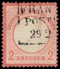 GERMANY 8a – Imperial Eagle „1872 Red Orange – Small Shield“ (pc12932)