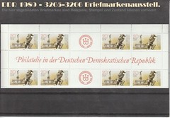 DDR 1989 Satz 8er-Block Briefmarkenausstellung 3265-3266 postfrisch ungestempelt